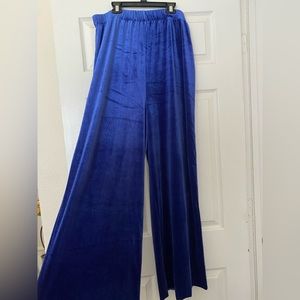 New royal blue velvet feel pants